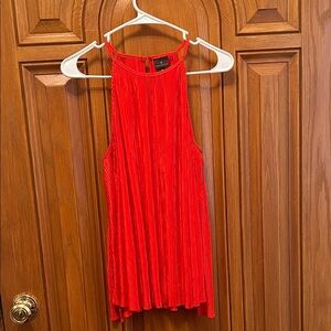 Elegant Red Sleeveless Top